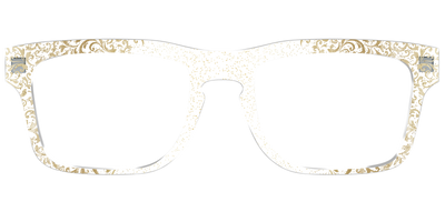 The Golden Flair Glitter Crystal with Gold Foil - Front Top Thumbnail - Pair Eyewear