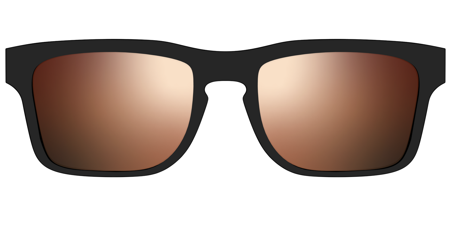 The Polarized Gold Reflective Sun Top - Front Top Image - Pair Eyewear