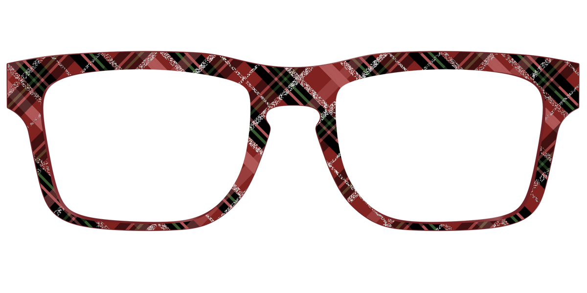 The Holly Plaid with Glitter - Front Top Image - Pair Eyewear