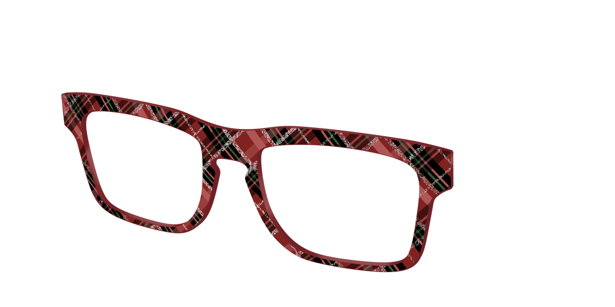 The Holly Plaid with Glitter - Angle Top Image - Pair Eyewear