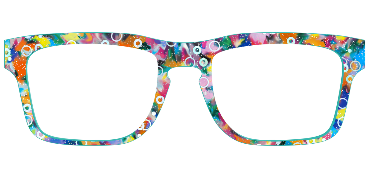 The Imaginative Tortoise with Bubble Glitter - Front Top Image - Pair Eyewear