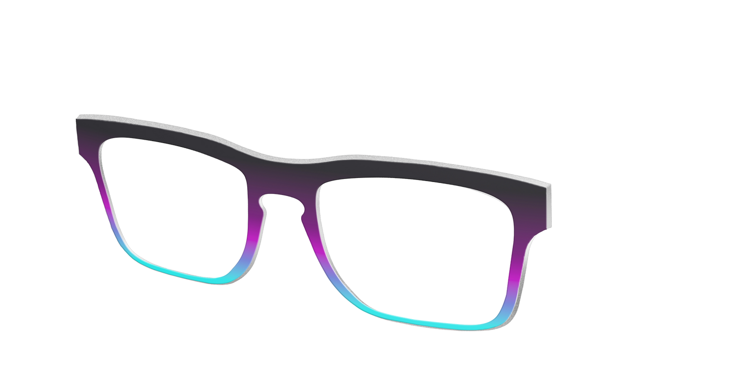 The Licorice to Seafoam Gradient - Angle Top Image - Pair Eyewear