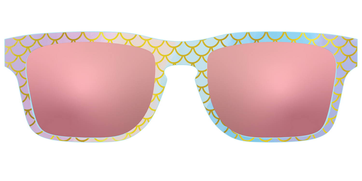The Polarized Rainbow Mermaid Sun Top - Front Top Image - Pair Eyewear