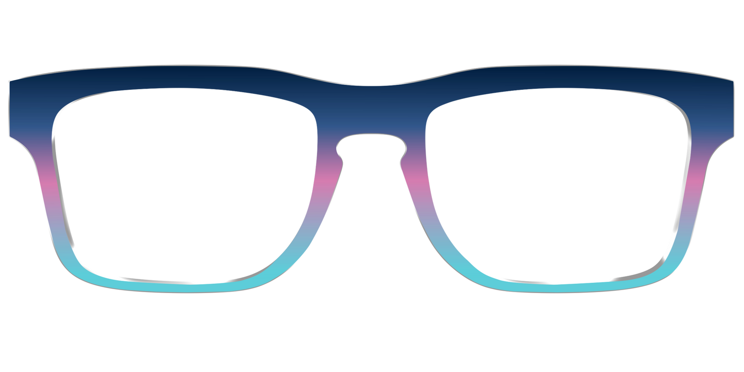The Midnight to Aquamarine Gradient - Front Top Image - Pair Eyewear