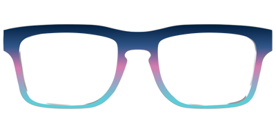 The Midnight to Aquamarine Gradient - Front Top Thumbnail - Pair Eyewear