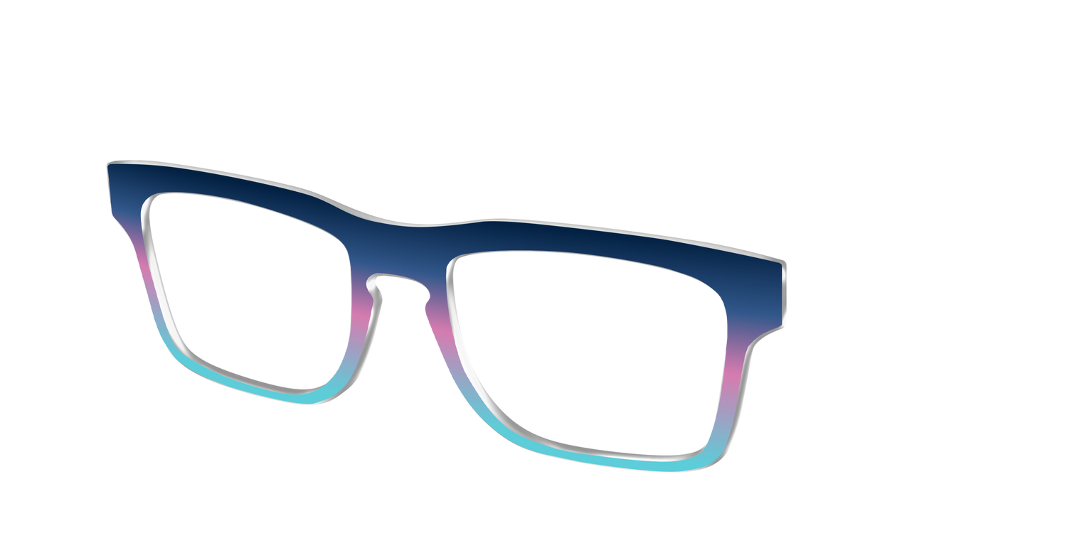 The Midnight to Aquamarine Gradient - Angle Top Image - Pair Eyewear