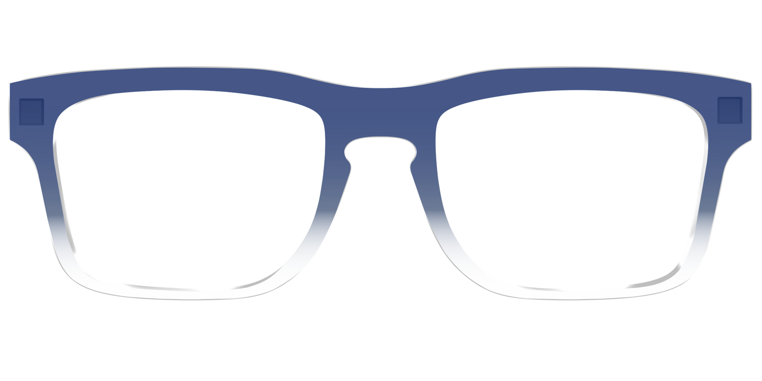 The Navy Gradient Crystal - Front Top Image - Pair Eyewear
