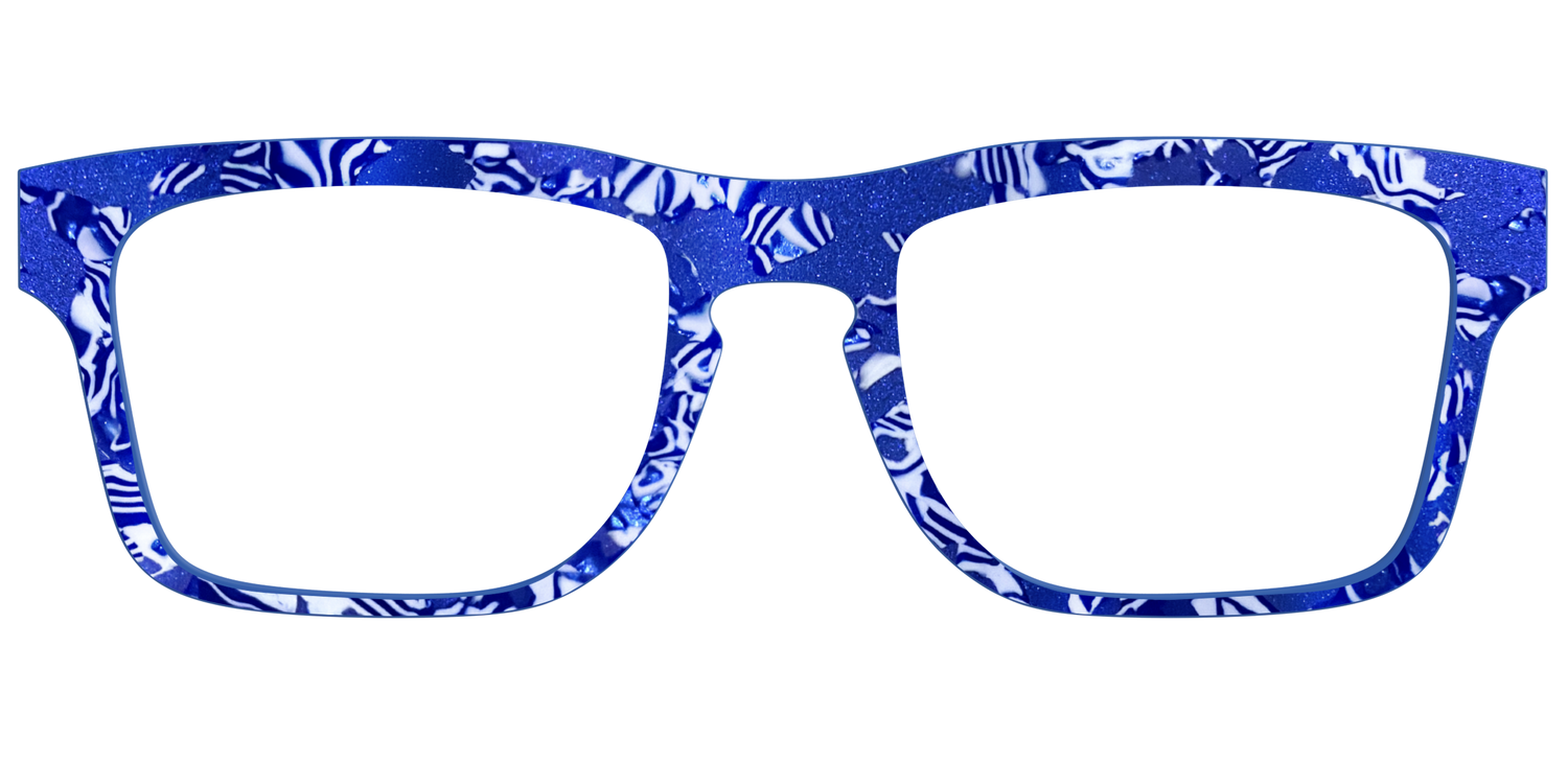 The Navy Shimmer Mosaic - Front Top Image - Pair Eyewear