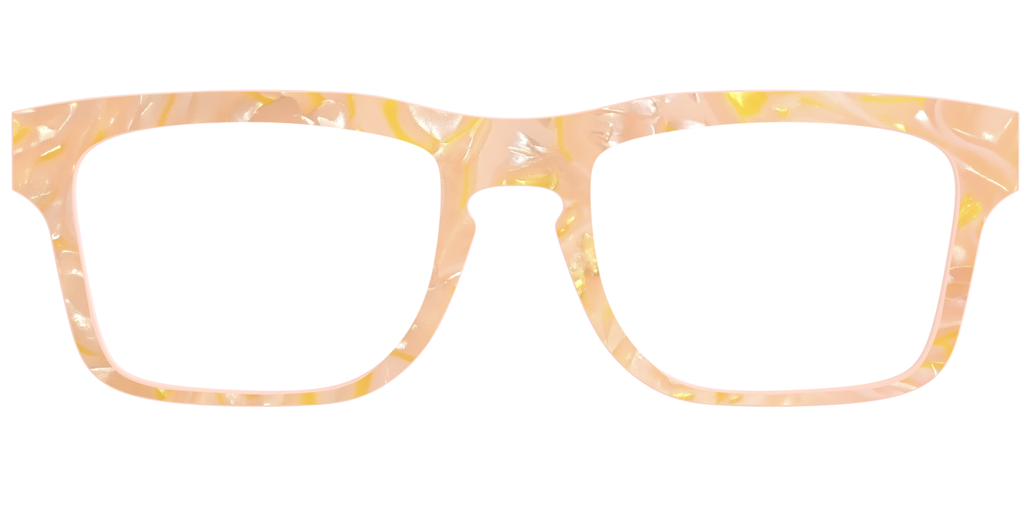 The Peach Creamsicle Pearl Marble - Front Top Image - Pair Eyewear