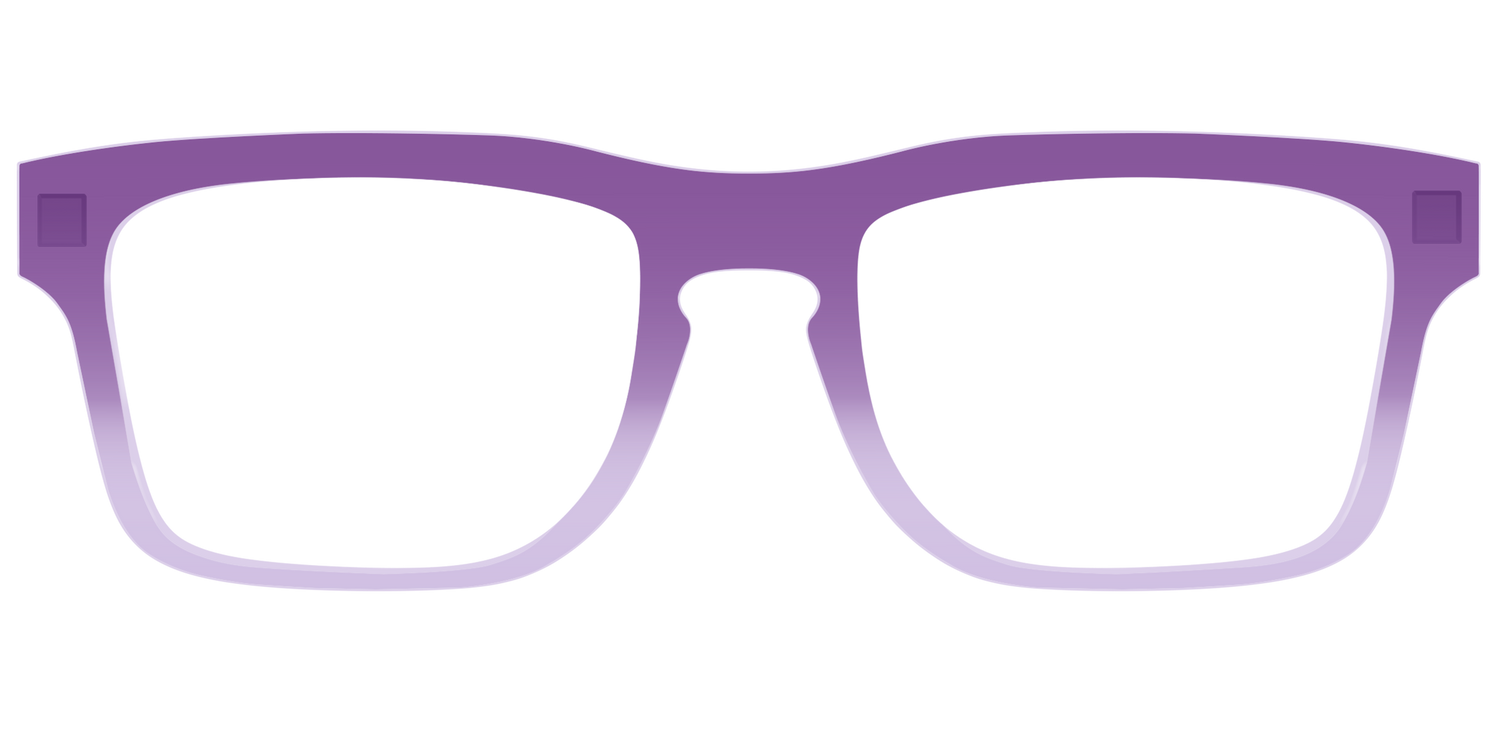 The Plum to Lilac Gradient Crystal - Front Top Image - Pair Eyewear