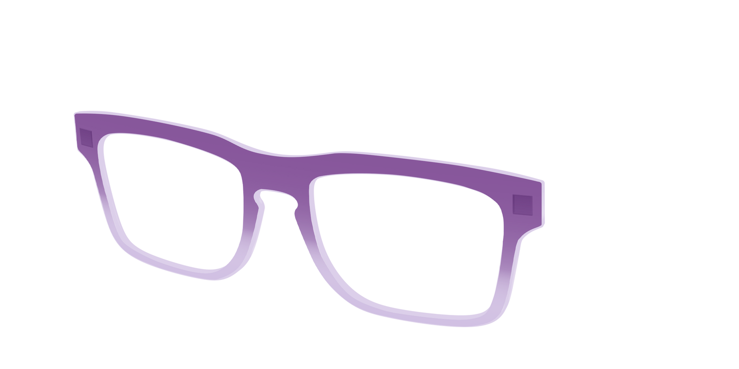 The Plum to Lilac Gradient Crystal - Angle Top Image - Pair Eyewear
