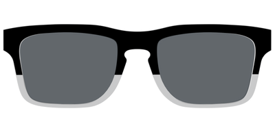 The Polarized Black to Gray Crystal Split Sun Top - Front Top Thumbnail - Pair Eyewear