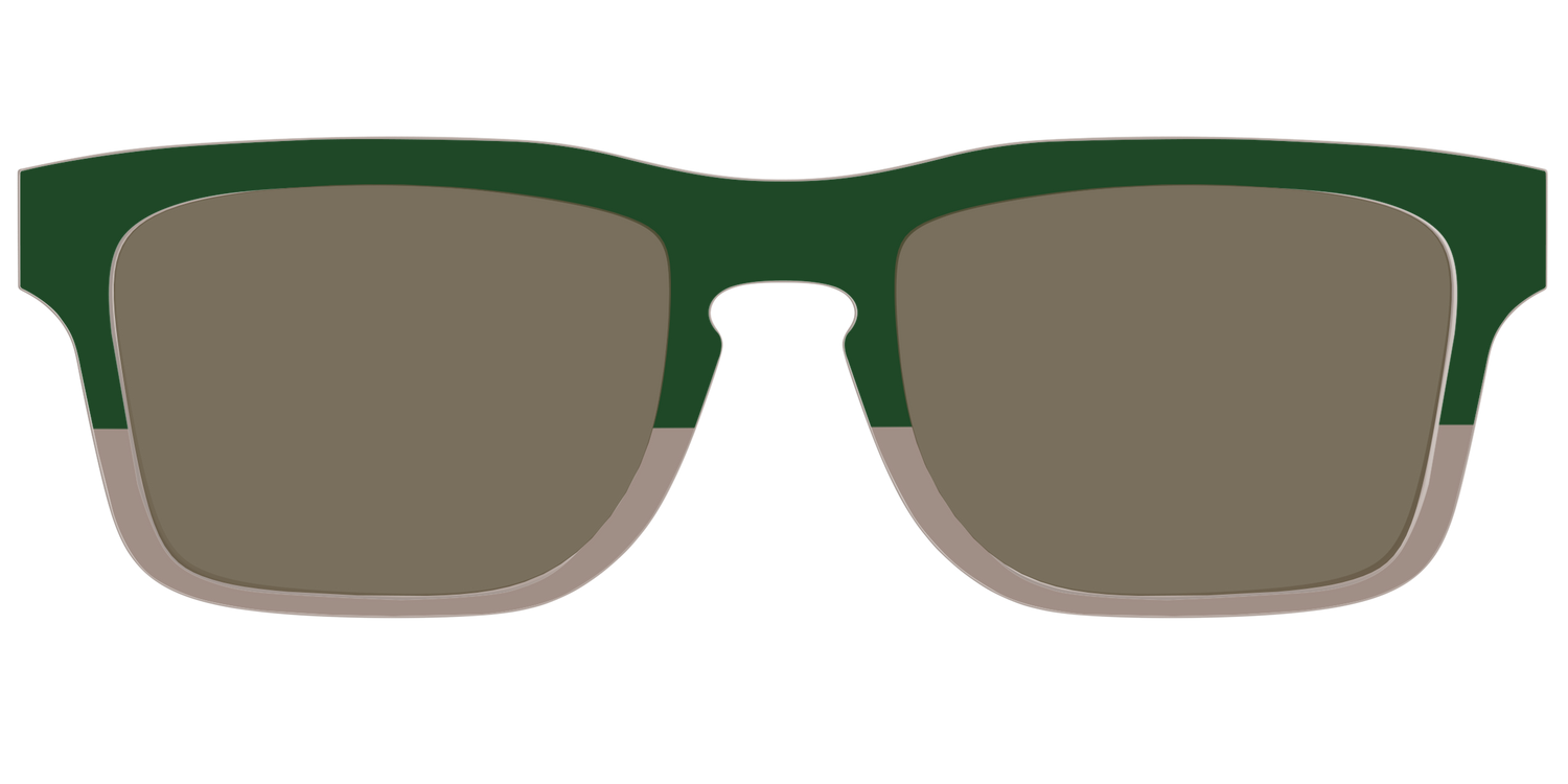 The Polarized Cedar & Sap Crystal Split Sun Top - Front Top Image - Pair Eyewear