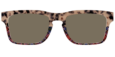 The Polarized Cookie Dough Tortoise & Plaid Split Sun Top - Front Top Thumbnail - Pair Eyewear
