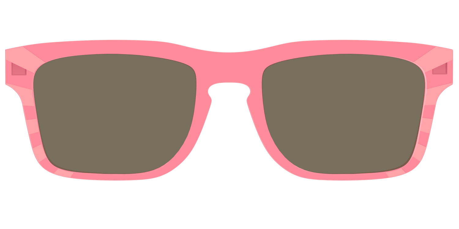 The Polarized Fruit Punch Sunburst Sun Top - Front Top Image - Pair Eyewear