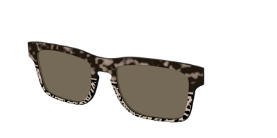 The Polarized Ink Blot Tortoise Split Sun Top - Angle Top Thumbnail - Pair Eyewear