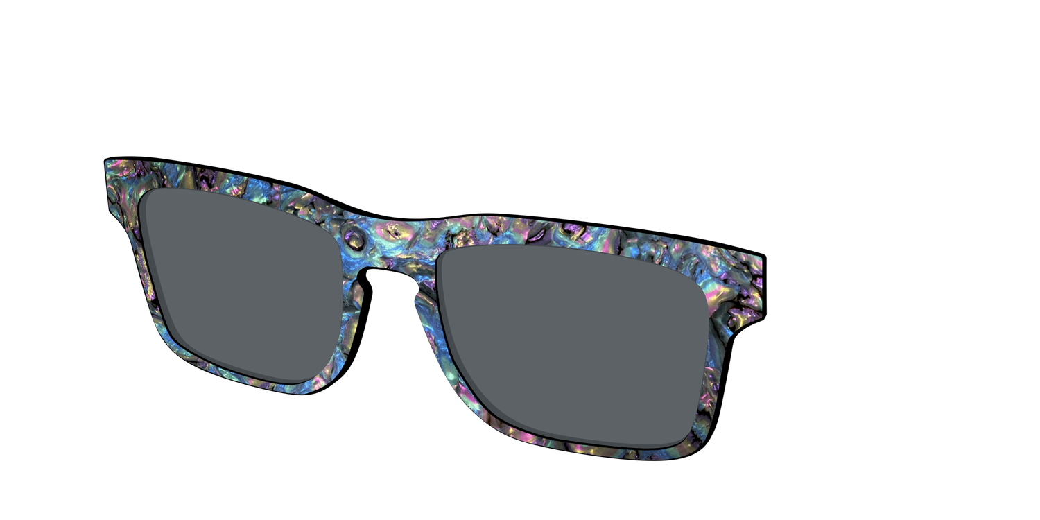 The Polarized Midnight Abalone Sun Top - Angle Top Image - Pair Eyewear