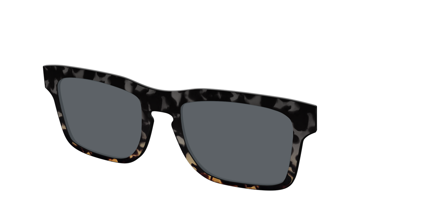The Polarized Shadow Tortoise Sun Top - Angle Top Image - Pair Eyewear