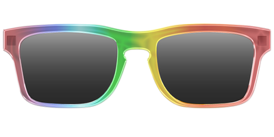 The Polarized Rainbow Gradient Sun Top - Front Top Thumbnail - Pair Eyewear