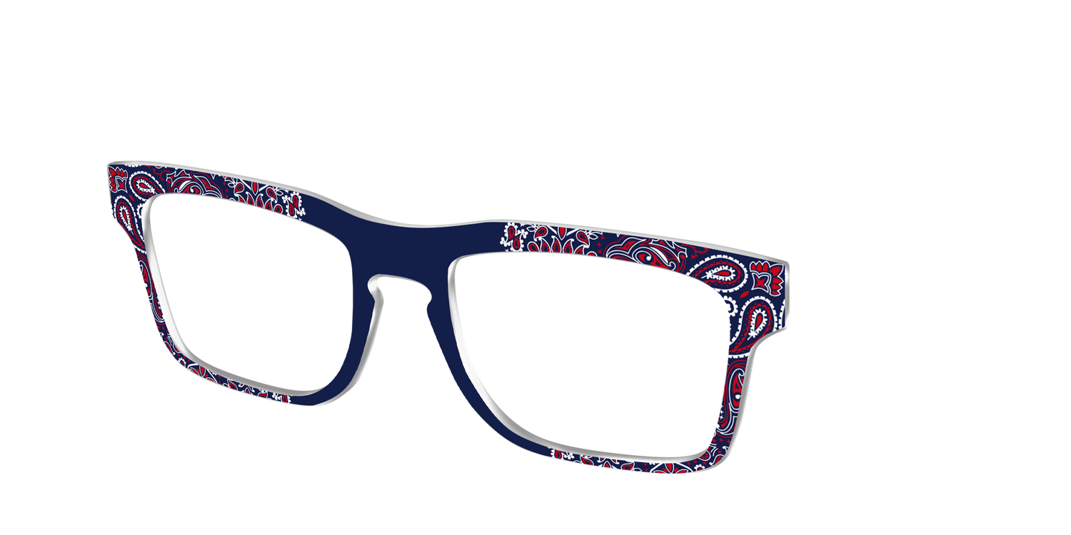 The Red White & Blue Bandana - Angle Top Image - Pair Eyewear