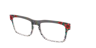 The Romantic Poinsettia Holographic Crystal - Angle Top Thumbnail - Pair Eyewear