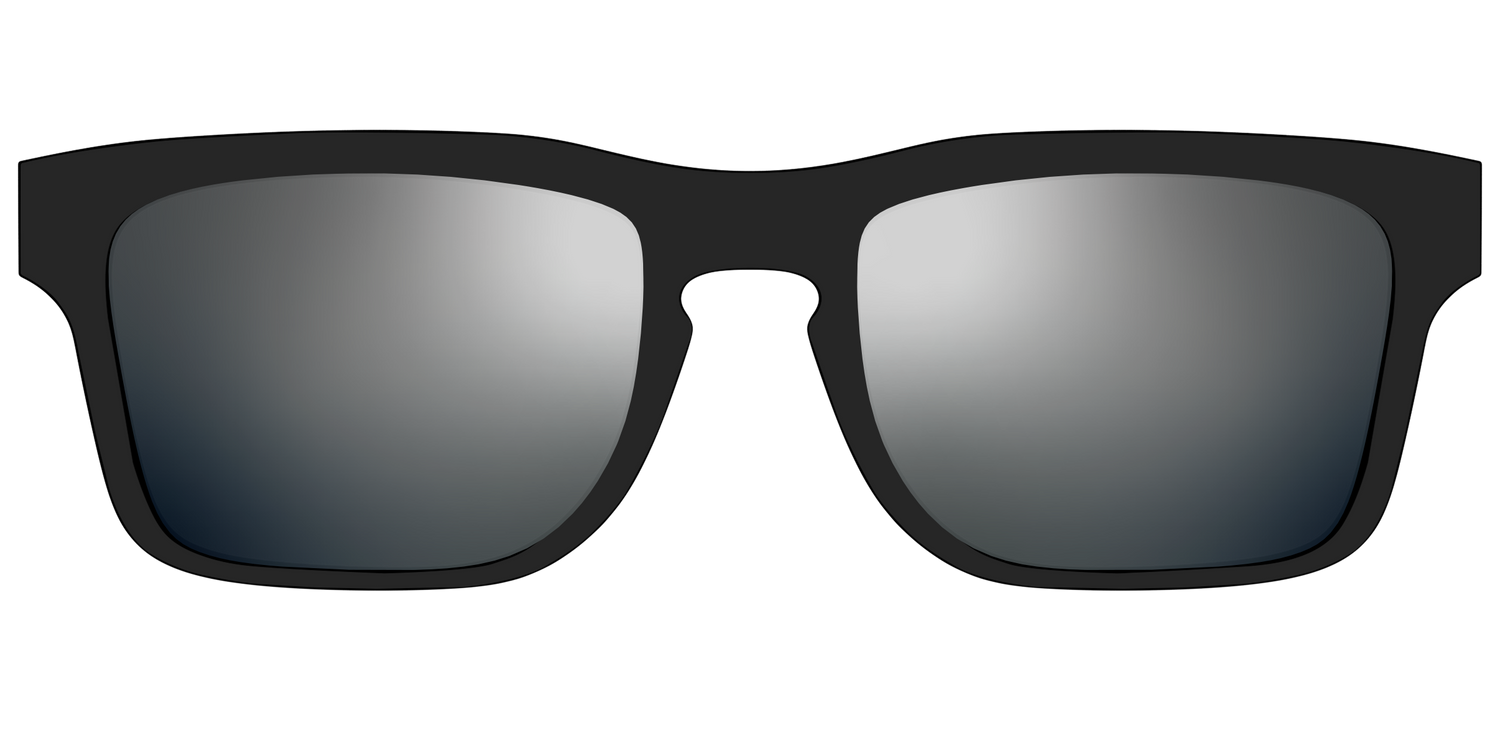 The Polarized Silver Reflective Sun Top - Front Top Image - Pair Eyewear