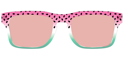 The Watermelon Crystal with Coral Pink Lens - Front Top Thumbnail - Pair Eyewear