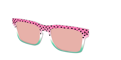 The Watermelon Crystal with Coral Pink Lens - Angle Top Thumbnail - Pair Eyewear