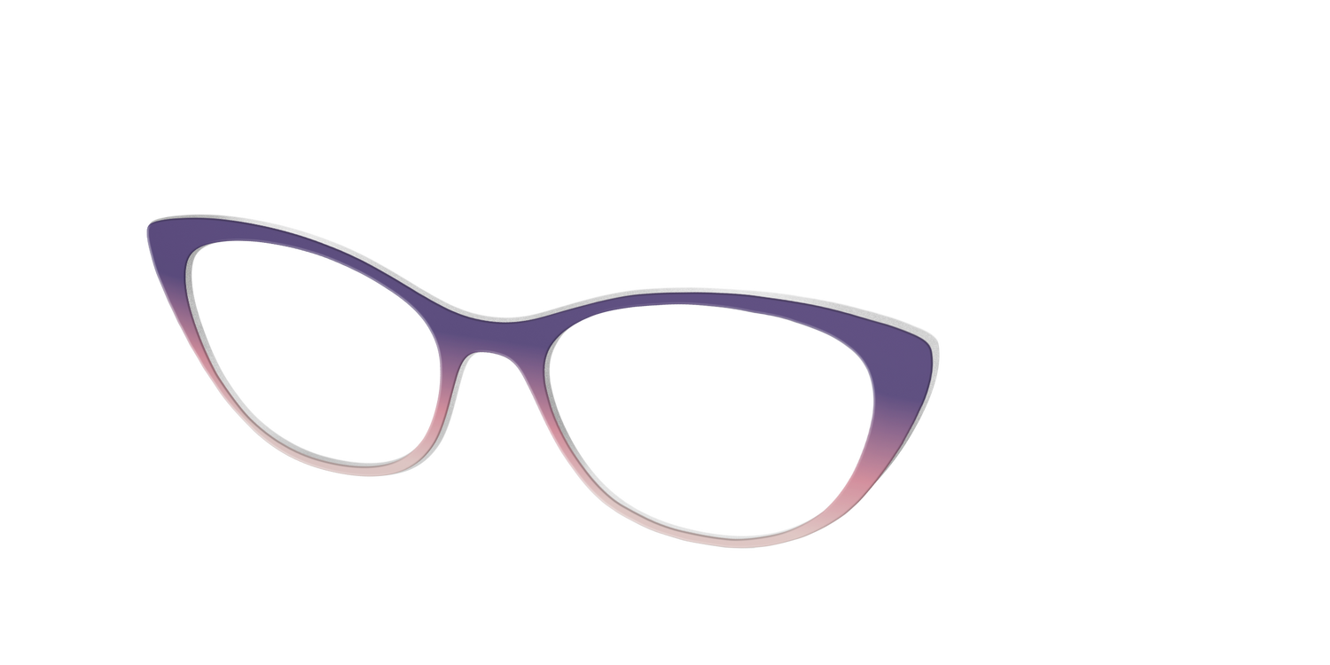 The Acai to Blush Gradient - Angle Top Image - Pair Eyewear