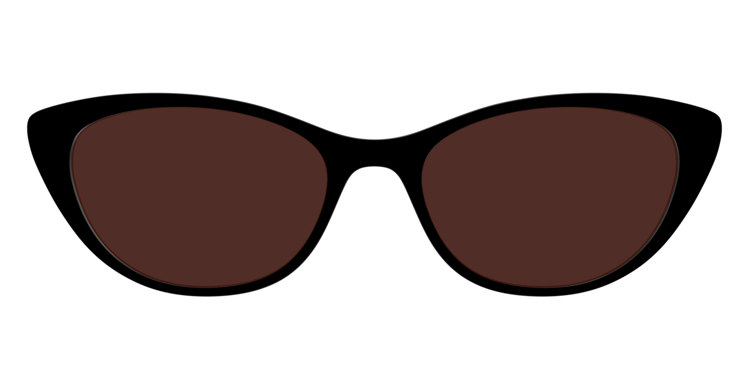 The Black with Brown Golf Lens - Front Top Image - Pair Eyewear