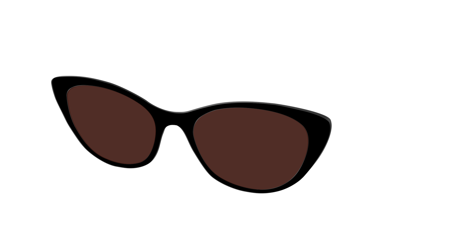 The Black with Brown Golf Lens - Angle Top Image - Pair Eyewear