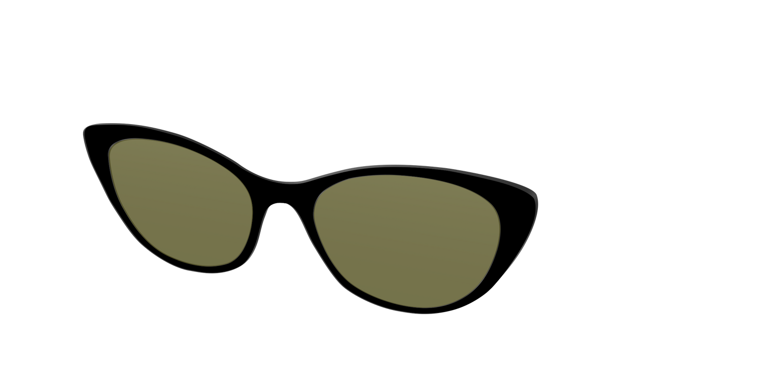 The Black with Green Racquet Sport Lens - Angle Top Image - Pair Eyewear