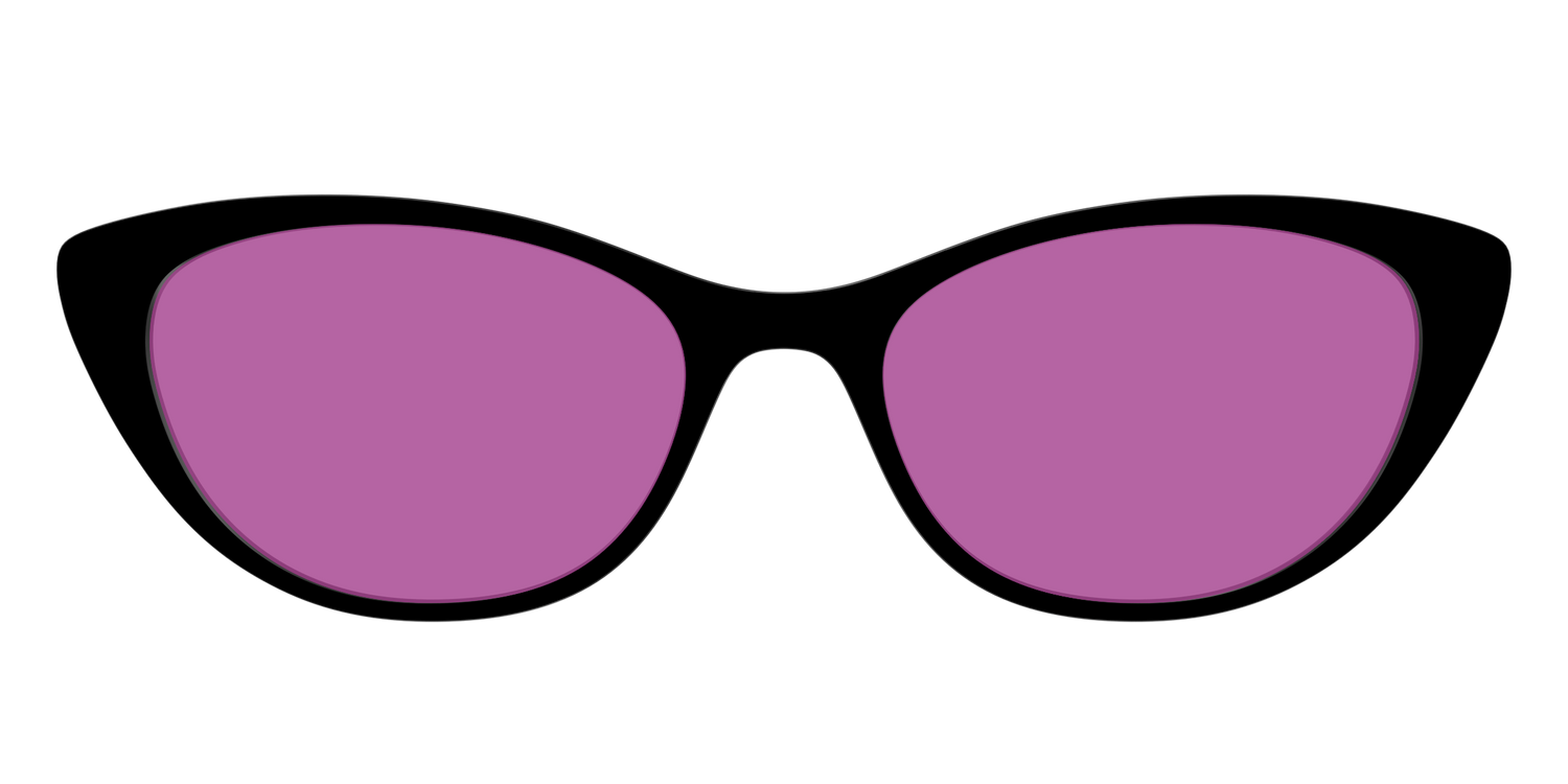 The Black with Violet Golf Lens - Front Top Image - Pair Eyewear
