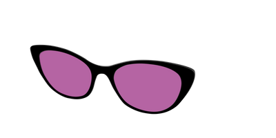 The Black with Violet Golf Lens - Angle Top Thumbnail - Pair Eyewear