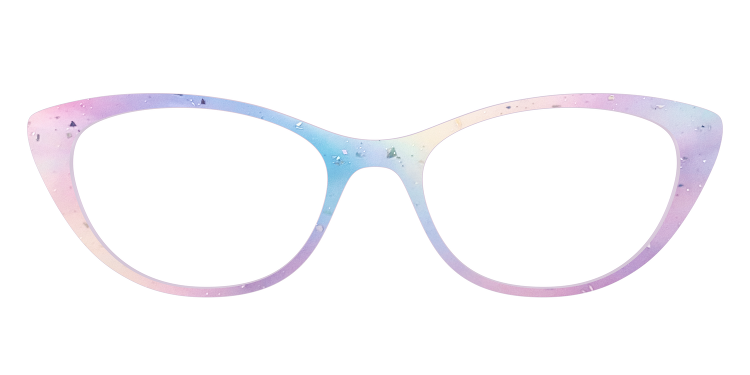 The Dreamy Pastel with Holographic Glitter - Front Top Image - Pair Eyewear