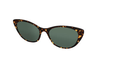 The Non-Polarized Green Tortoise Sun Top - Angle Top Thumbnail - Pair Eyewear