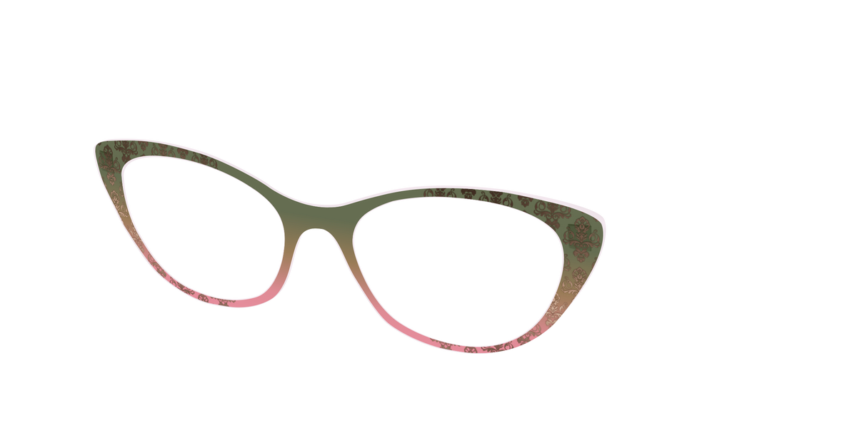 The Olive to Rose Trellis with Champagne Foil - Angle Top Image - Pair Eyewear