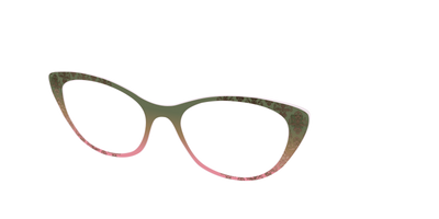 The Olive to Rose Trellis with Champagne Foil - Angle Top Thumbnail - Pair Eyewear