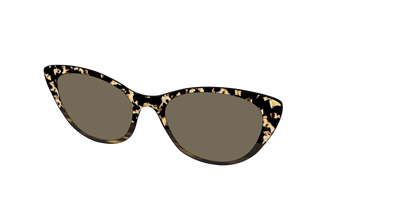 The Polarized Caramel Tortoise Horn Split Sun Top - Angle Top Thumbnail - Pair Eyewear