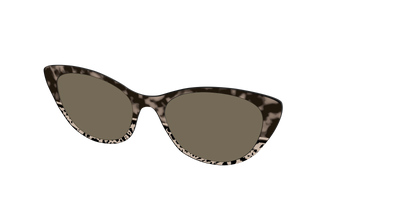 The Polarized Ink Blot Tortoise Split Sun Top - Angle Top Thumbnail - Pair Eyewear
