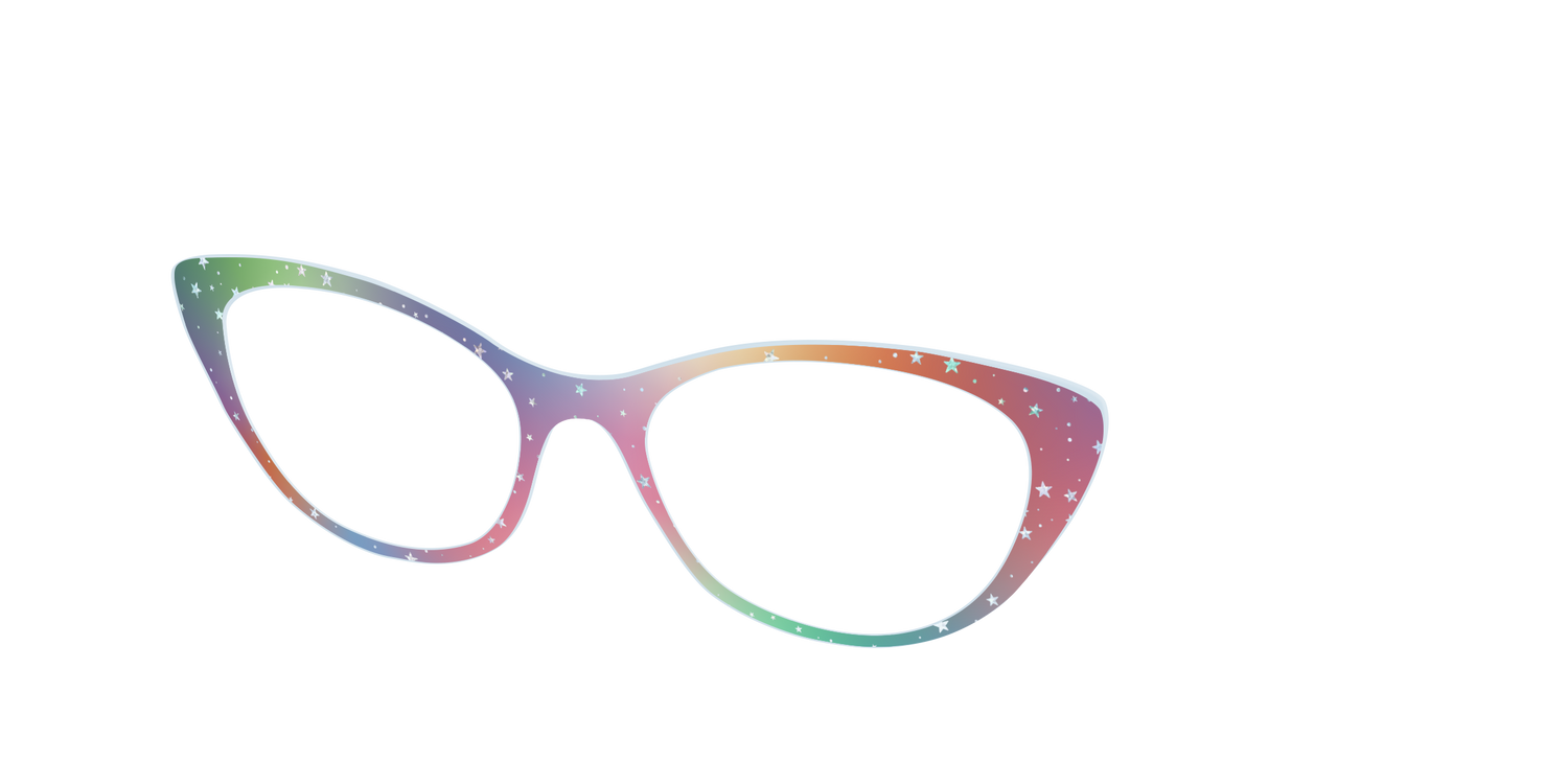 The Rainbow Holographic Celestial - Angle Top Image - Pair Eyewear