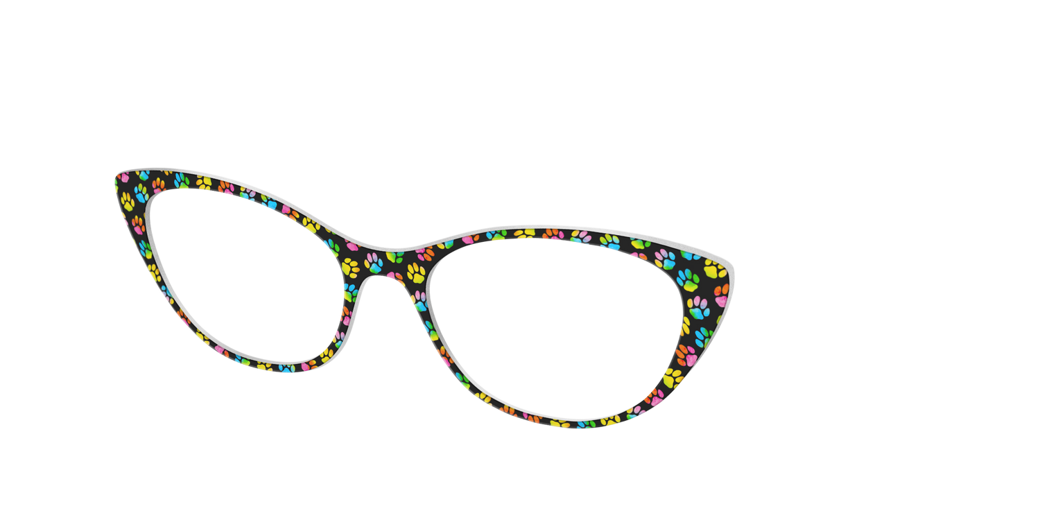 The Rainbow Paw Print - Angle Top Image - Pair Eyewear