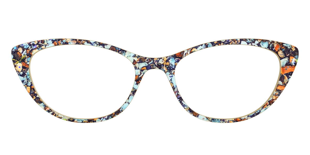 The Seashell Tortoise with Holographic Glitter - Front Top Image - Pair Eyewear