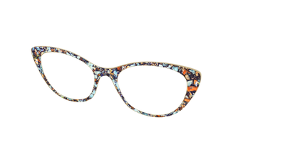 The Seashell Tortoise with Holographic Glitter - Angle Top Thumbnail - Pair Eyewear