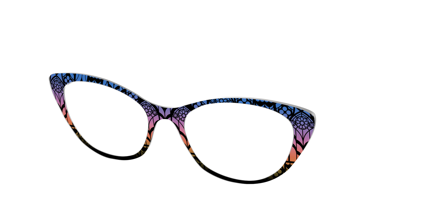 The Sunset Stained Glass - Angle Top Image - Pair Eyewear