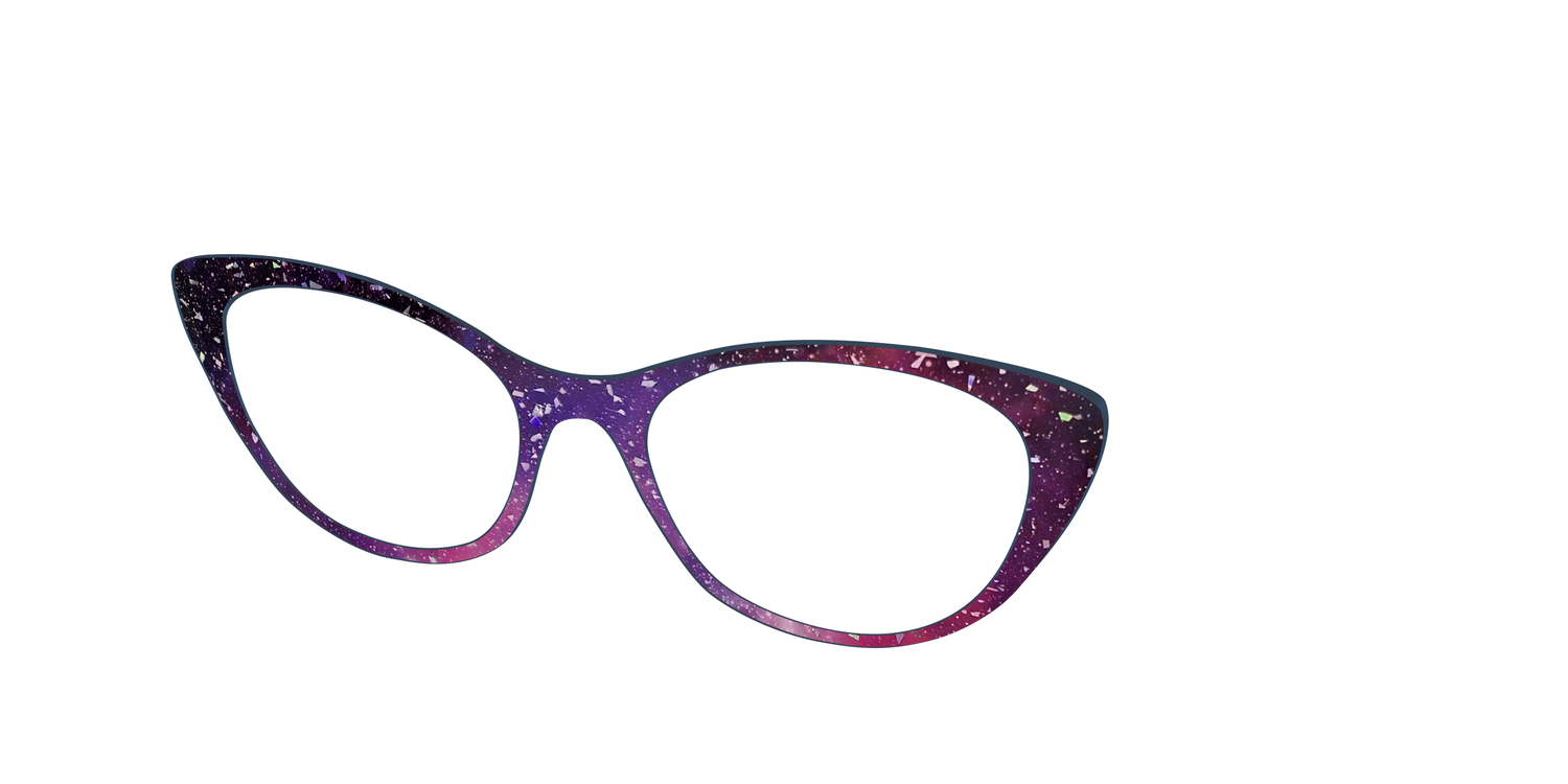 The Twilight Sky with Holographic Glitter - Angle Top Image - Pair Eyewear