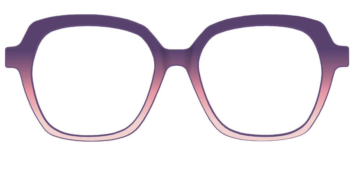 The Acai to Blush Gradient - Front Top Image - Pair Eyewear