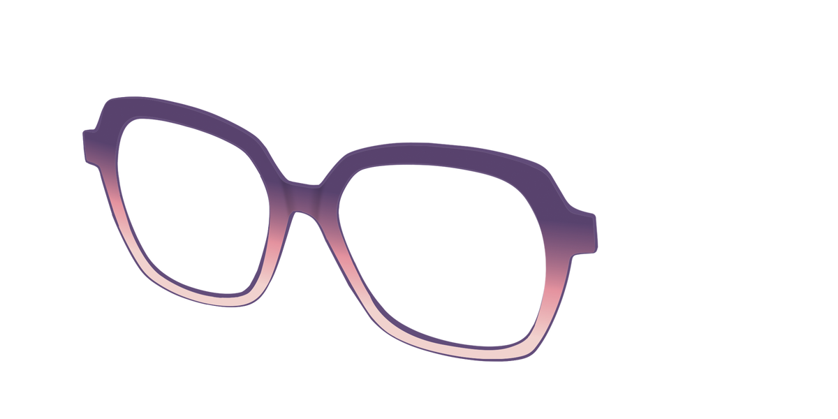 The Acai to Blush Gradient - Angle Top Image - Pair Eyewear