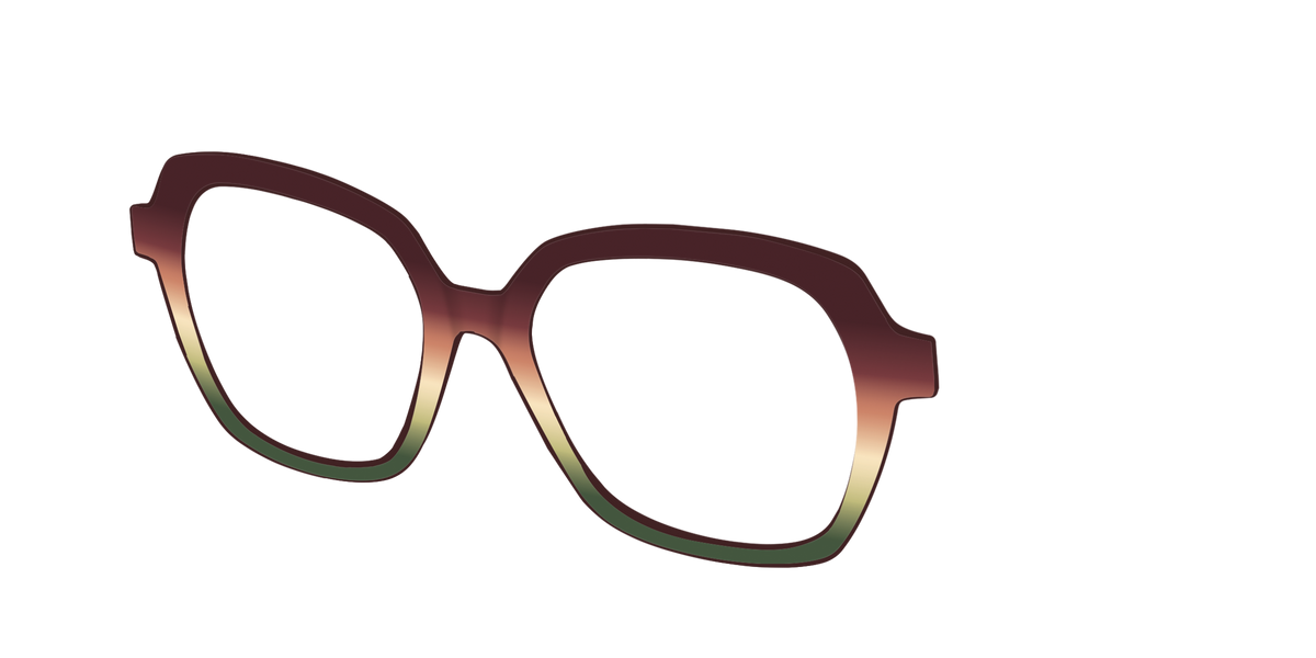 The Acorn to Moss Gradient - Angle Top Image - Pair Eyewear