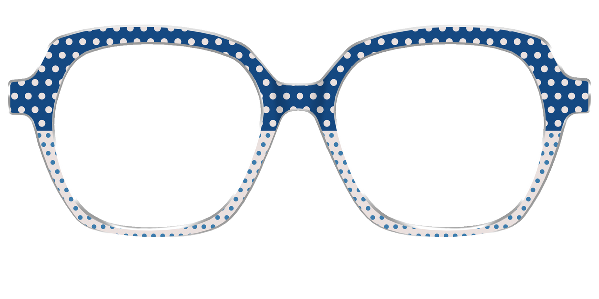 The Aegean Polka Dot Print Mix - Front Top Image - Pair Eyewear